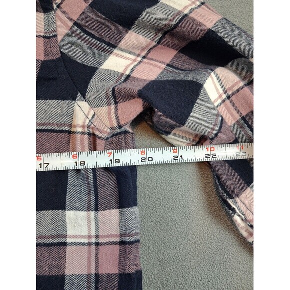 💗 Orvis Pink & Black Plaid Flannel Button-Down Shirt – Unisex Size Small - Picture 8 of 10